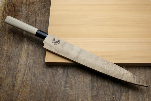 Yoshihiro Magnetic Oak Wood Saya Cover Blade Protector for Yanagi (300mm)