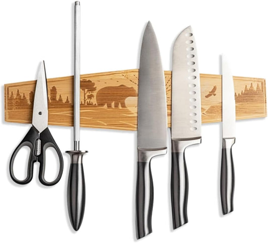 16" Heavy-Duty Mangetic Knife Holder for Wall & Refrigerator | Bear