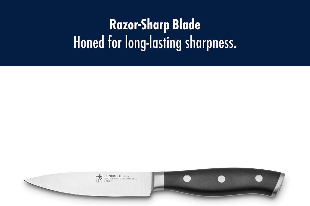 x EMERIL Lagasse The Nola Collection Razor-Sharp German 4-inch Paring Knife, Made in Company-Owned German Factory with Special Formula Steel perfected for almost 300 Years, Dishwasher Safe