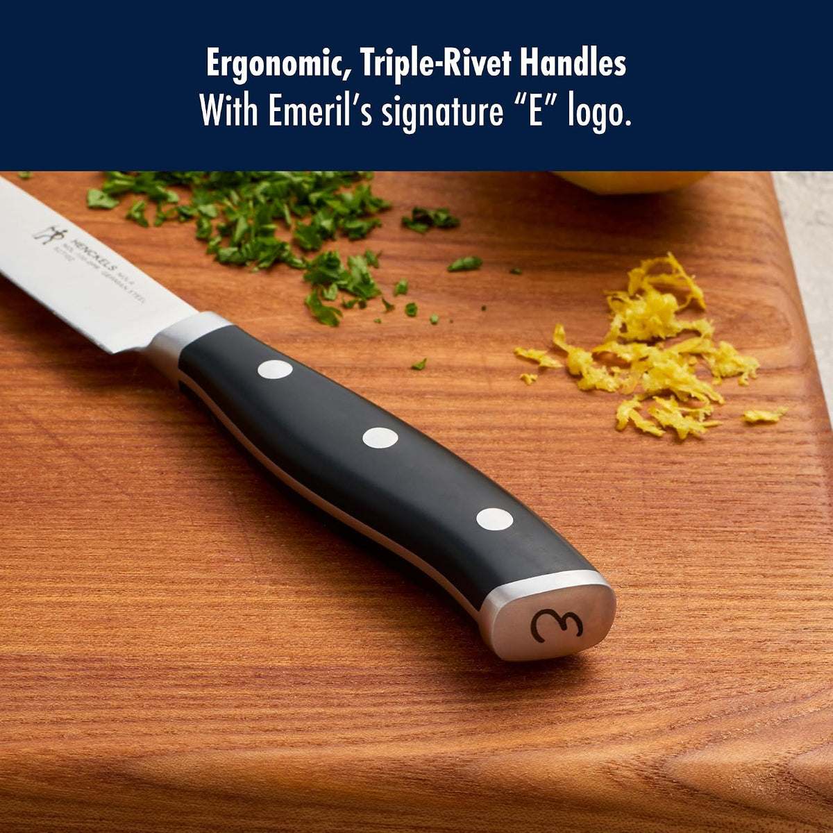 x EMERIL Lagasse The Nola Collection Razor-Sharp German 4-inch Paring Knife, Made in Company-Owned German Factory with Special Formula Steel perfected for almost 300 Years, Dishwasher Safe