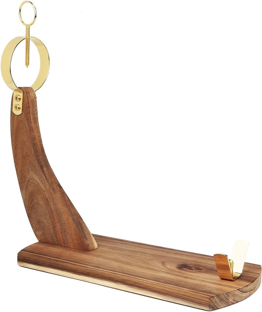 Resafy Ham Stand for Carving Spanish Hams and Italian Prosciutto,Ham Rack Holder for Slicing Acacia Wooden with Non-slip Pads,Stable Sturdy Wood Board