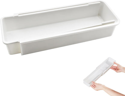 Expandable Drawer Organizer for Deep Drawers, Adjustable Sliding Tray for Kitchen Utensils, Cooking Tools and Small Accessories