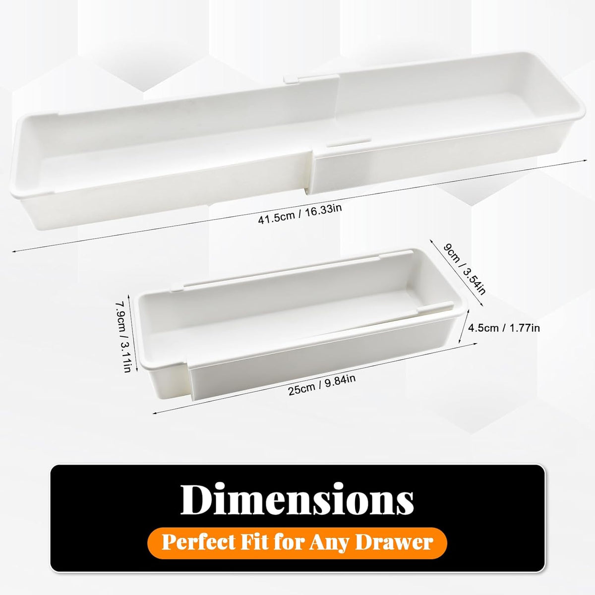 Expandable Drawer Organizer for Deep Drawers, Adjustable Sliding Tray for Kitchen Utensils, Cooking Tools and Small Accessories