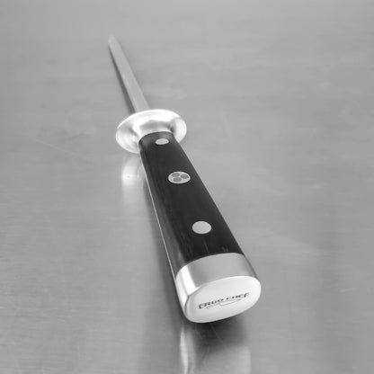 Pro Series 2.0 Knife Sharpener - 9'' Magnetized Stainless Steel Honing Rod with Black Pakkawood Handle - Ideal for Home and Professional Knife Maintenance