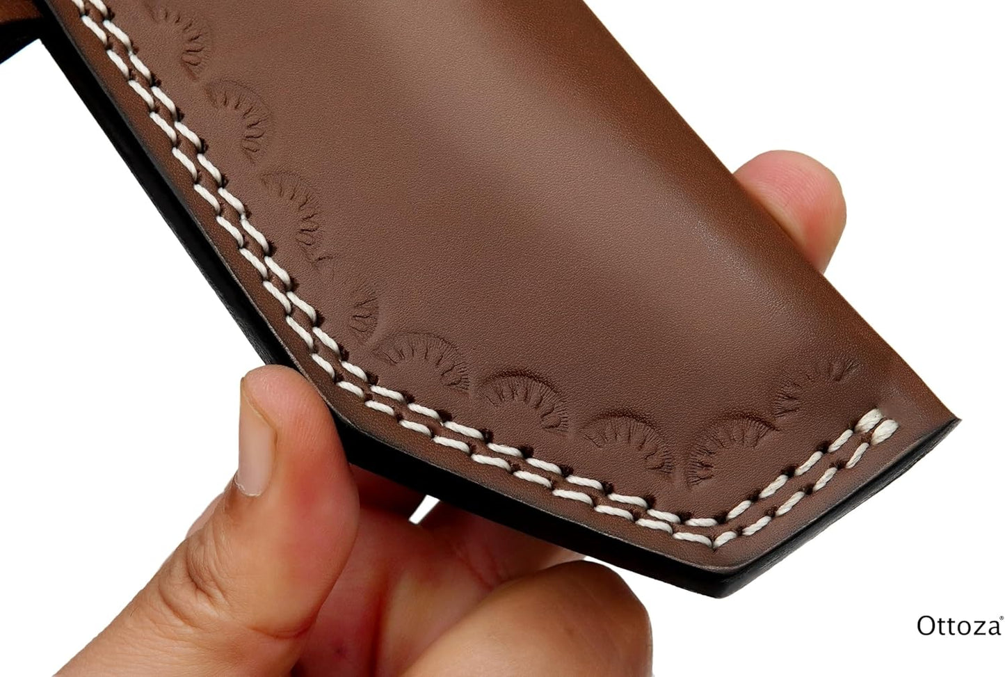 TOP GRAIN Leather Knife Sheaths for Fixed Blade Knives, Leather Knife Sheath for Belt, Leather Knife Holster Belt Knife Holder, Vertical Knife Sheath for Belt No:206
