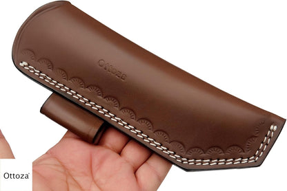 TOP GRAIN Leather Knife Sheaths for Fixed Blade Knives, Leather Knife Sheath for Belt, Leather Knife Holster Belt Knife Holder, Vertical Knife Sheath for Belt No:206