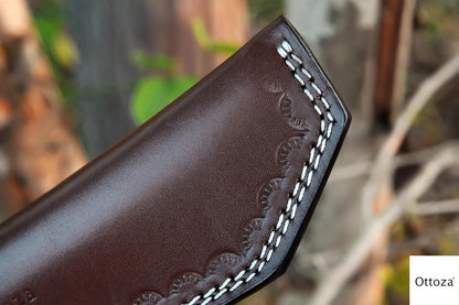 TOP GRAIN Leather Knife Sheaths for Fixed Blade Knives, Leather Knife Sheath for Belt, Leather Knife Holster Belt Knife Holder, Vertical Knife Sheath for Belt No:206