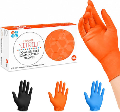 Nitrile Gloves Disposable Latex Free | 4 Mil Powder Free, Food Safe, Kitchen & Medical - Cleaning & Tattoo Supplies