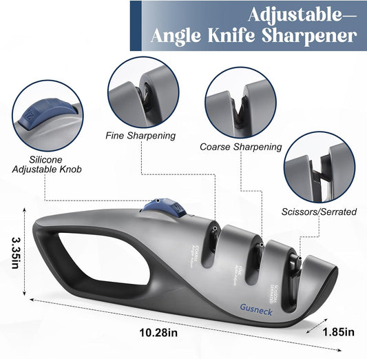 5-Angle Adjustable Knife Sharpener,Handheld Pocket Knife Sharpener, Suitable for all knives including kitchen knives, scissors, outdoor knives.