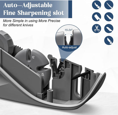 5-Angle Adjustable Knife Sharpener,Handheld Pocket Knife Sharpener, Suitable for all knives including kitchen knives, scissors, outdoor knives.