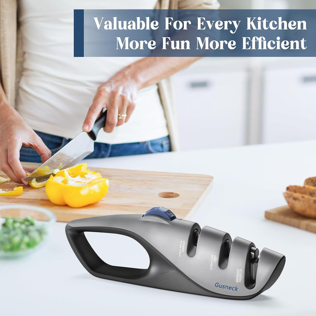 5-Angle Adjustable Knife Sharpener,Handheld Pocket Knife Sharpener, Suitable for all knives including kitchen knives, scissors, outdoor knives.