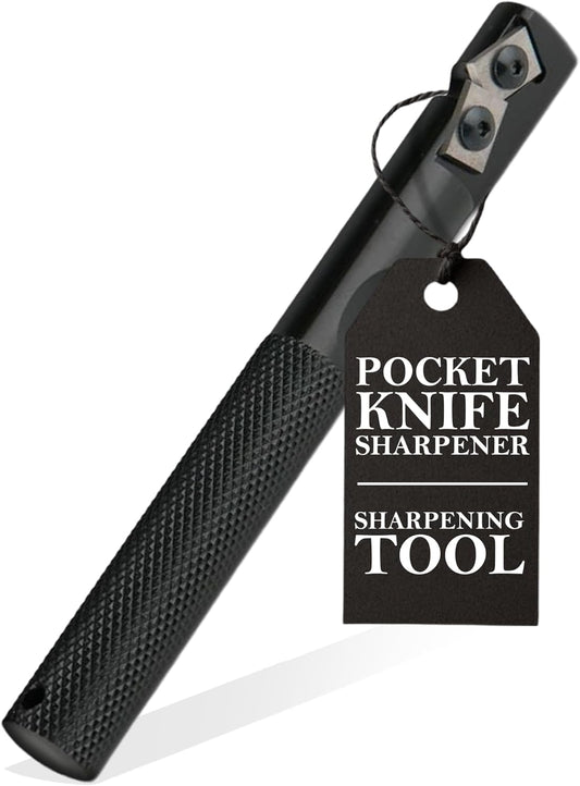 Edgemate Durable Pocket Knife Sharpener – Portable Tungsten Carbide Sharpening Tool for Knives, Scissors, Shears & Tools – Compact, Professional Field, Kitchen, Hunting & Garden Sharpener
