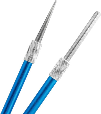 2Pcs Serrated Knife Sharpener, Retractable Diamond Sharpening Rod Portable Pocket Knife Steel Sharpener Rod Multifunctional Knife Sharpening Tool for Outdoor Kitchen Fishing Hunting