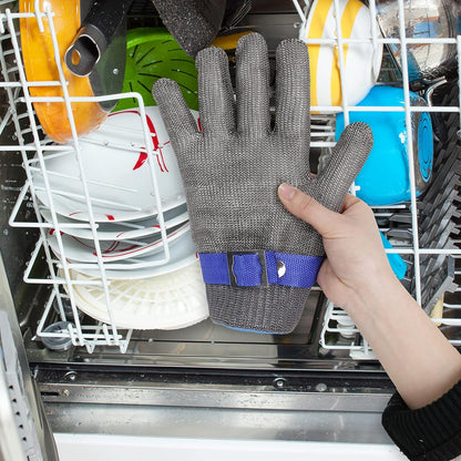 Level 9 Cut Resistant Gloves Stainless Steel Mesh Metal Glove Safety Work Glove for Meat Cutting Kitchen Chef Slicing
