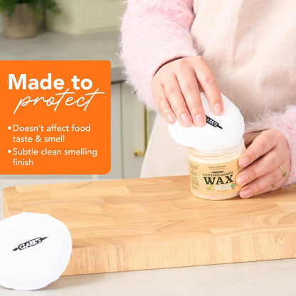 Cutting Board Oil & Wax Kit, Orange Lemon Scent, Food Safe - 2 Pack | Includes Food Grade Mineral Oil (12oz), Cutting Board Wax (6oz) for Cutting Boards, Butcher Blocks & Kitchen Wooden Utensils