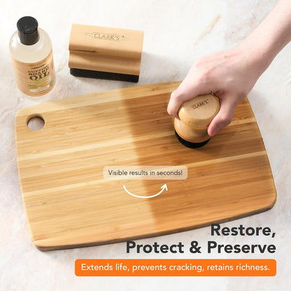 Cutting Board Oil & Wax Kit, Orange Lemon Scent, Food Safe - 2 Pack | Includes Food Grade Mineral Oil (12oz), Cutting Board Wax (6oz) for Cutting Boards, Butcher Blocks & Kitchen Wooden Utensils