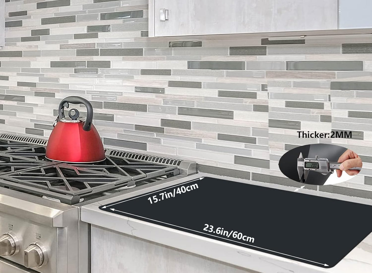 Silicone Mat for Kitchen Counter, Heat Resistant Nonskid Table Mat for Air Fryer to Site on, Countertop Protector, Thick 2MM, XL Large