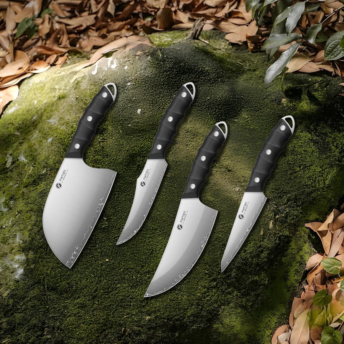 3PCS Kitchen Knife Set, Japanese Chef Knife Set with S35VN Powder Steel Core, Resin & Wood Handle, Ultra Sharp Knives Set for Meat, Vegetables, Fruits Ideal Gift