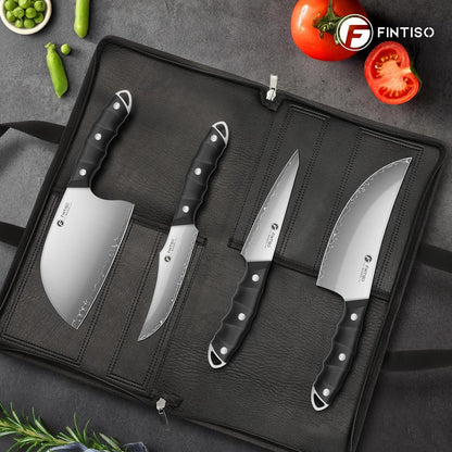 3PCS Kitchen Knife Set, Japanese Chef Knife Set with S35VN Powder Steel Core, Resin & Wood Handle, Ultra Sharp Knives Set for Meat, Vegetables, Fruits Ideal Gift