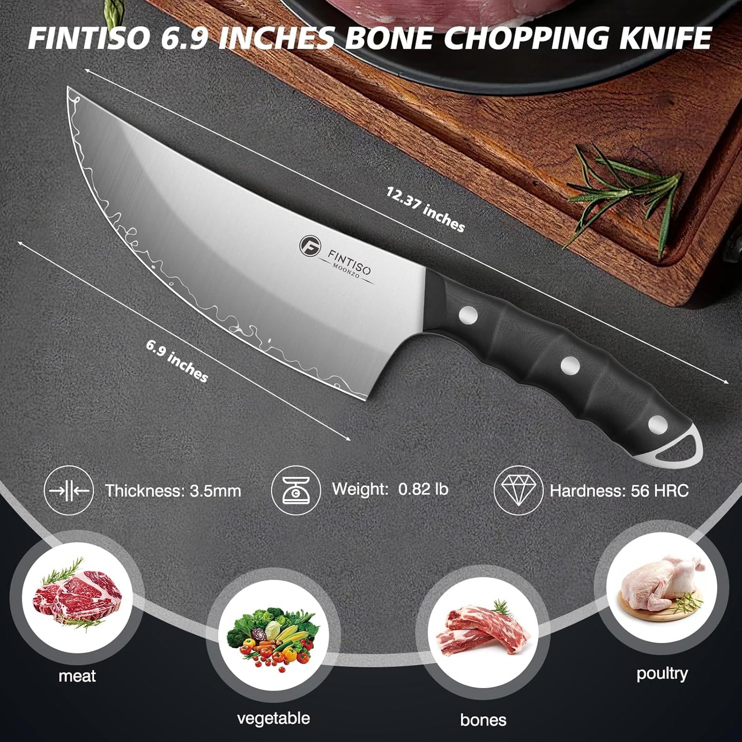 3PCS Kitchen Knife Set, Japanese Chef Knife Set with S35VN Powder Steel Core, Resin & Wood Handle, Ultra Sharp Knives Set for Meat, Vegetables, Fruits Ideal Gift