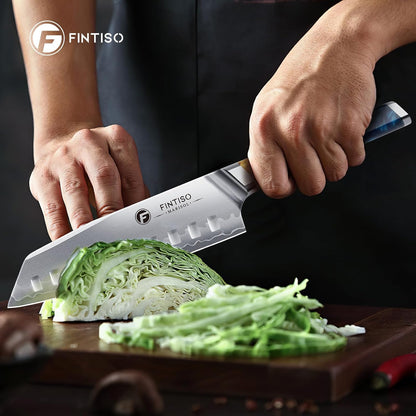 3PCS Kitchen Knife Set, Japanese Chef Knife Set with S35VN Powder Steel Core, Resin & Wood Handle, Ultra Sharp Knives Set for Meat, Vegetables, Fruits Ideal Gift