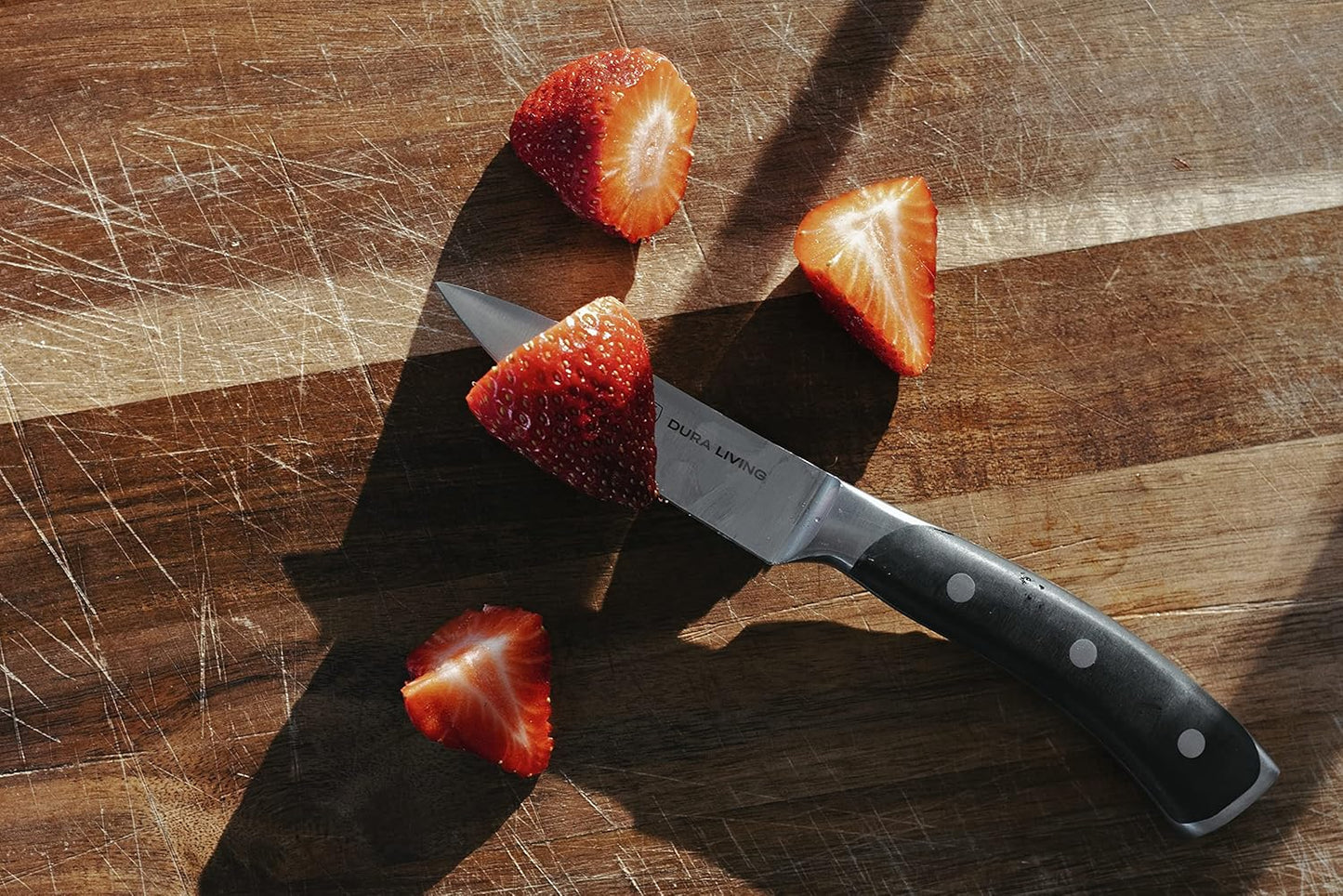 2-Piece Kitchen Knife Set – Ultra Sharp Precision German Stainless Steel Blades, 5” Utility & 3.5” Paring Knife with Ergonomic Handles, Multipurpose for Slicing & Peeling, Black Handle