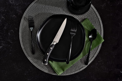 2-Piece Kitchen Knife Set – Ultra Sharp Precision German Stainless Steel Blades, 5” Utility & 3.5” Paring Knife with Ergonomic Handles, Multipurpose for Slicing & Peeling, Black Handle