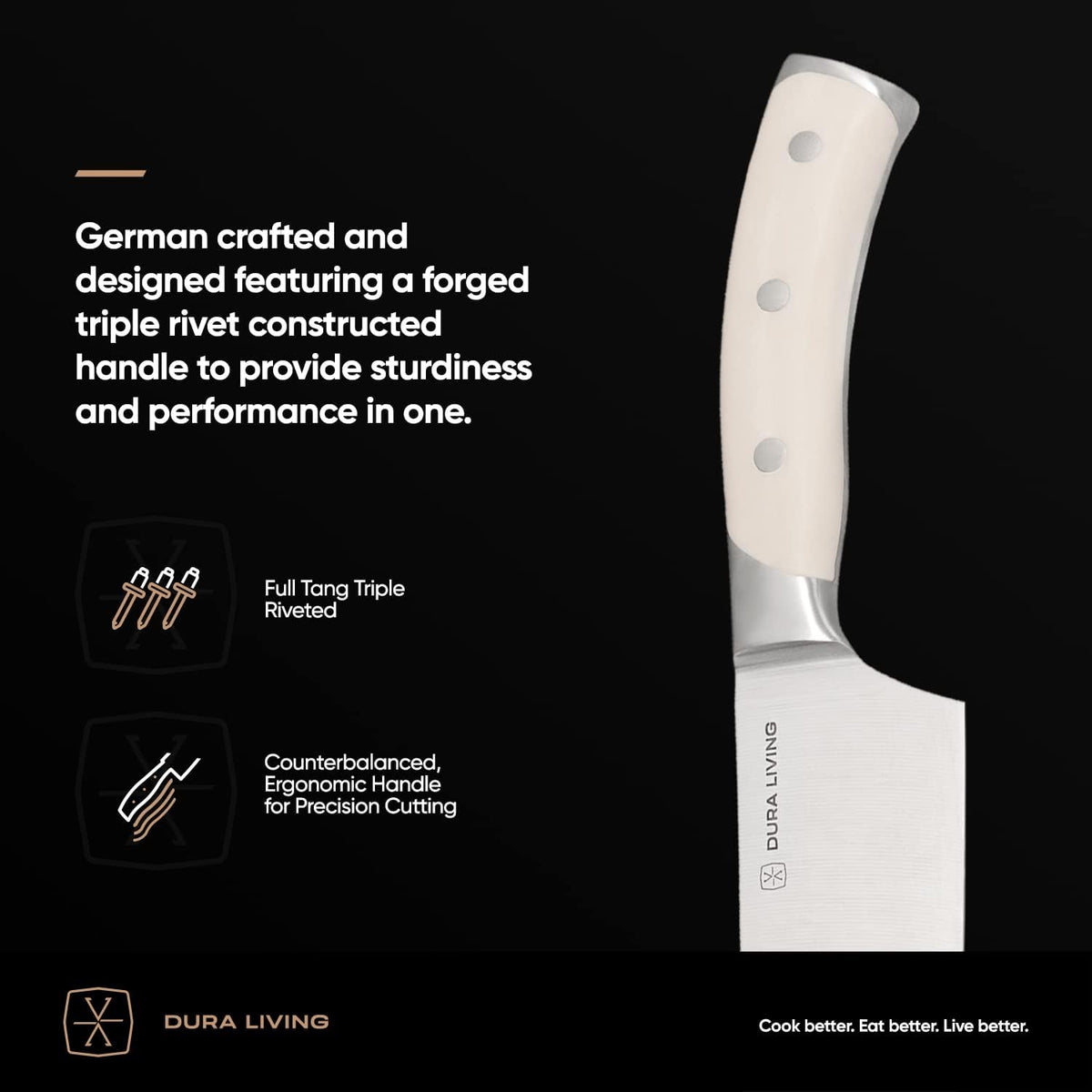 2-Piece Kitchen Knife Set – Ultra Sharp Precision German Stainless Steel Blades, 5” Utility & 3.5” Paring Knife with Ergonomic Handles, Multipurpose for Slicing & Peeling, Black Handle