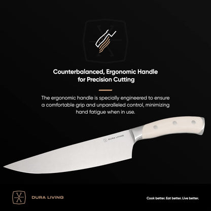 2-Piece Kitchen Knife Set – Ultra Sharp Precision German Stainless Steel Blades, 5” Utility & 3.5” Paring Knife with Ergonomic Handles, Multipurpose for Slicing & Peeling, Black Handle