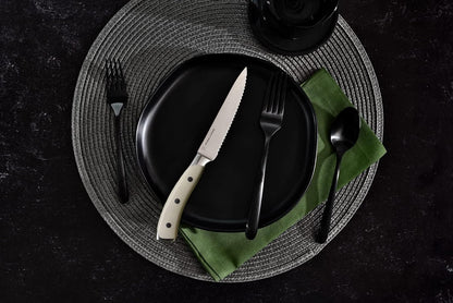 2-Piece Kitchen Knife Set – Ultra Sharp Precision German Stainless Steel Blades, 5” Utility & 3.5” Paring Knife with Ergonomic Handles, Multipurpose for Slicing & Peeling, Black Handle