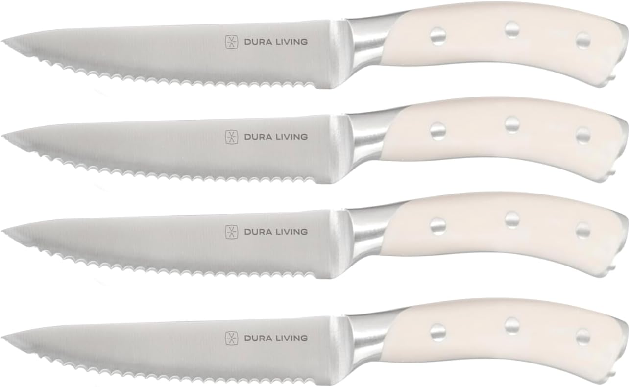 2-Piece Kitchen Knife Set – Ultra Sharp Precision German Stainless Steel Blades, 5” Utility & 3.5” Paring Knife with Ergonomic Handles, Multipurpose for Slicing & Peeling, Black Handle