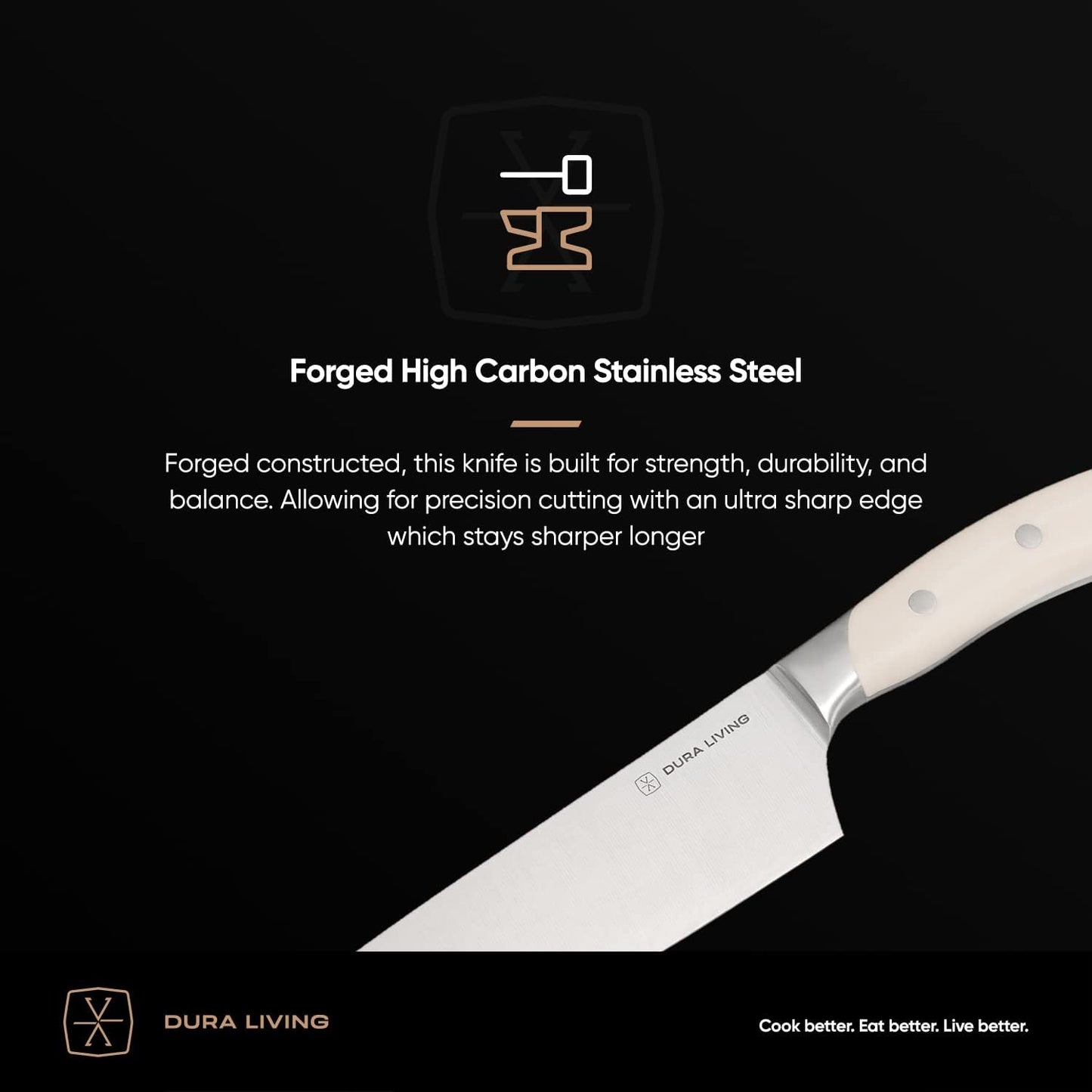 2-Piece Kitchen Knife Set – Ultra Sharp Precision German Stainless Steel Blades, 5” Utility & 3.5” Paring Knife with Ergonomic Handles, Multipurpose for Slicing & Peeling, Black Handle