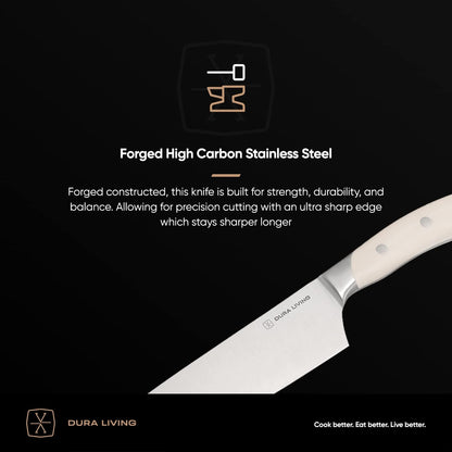 2-Piece Kitchen Knife Set – Ultra Sharp Precision German Stainless Steel Blades, 5” Utility & 3.5” Paring Knife with Ergonomic Handles, Multipurpose for Slicing & Peeling, Black Handle