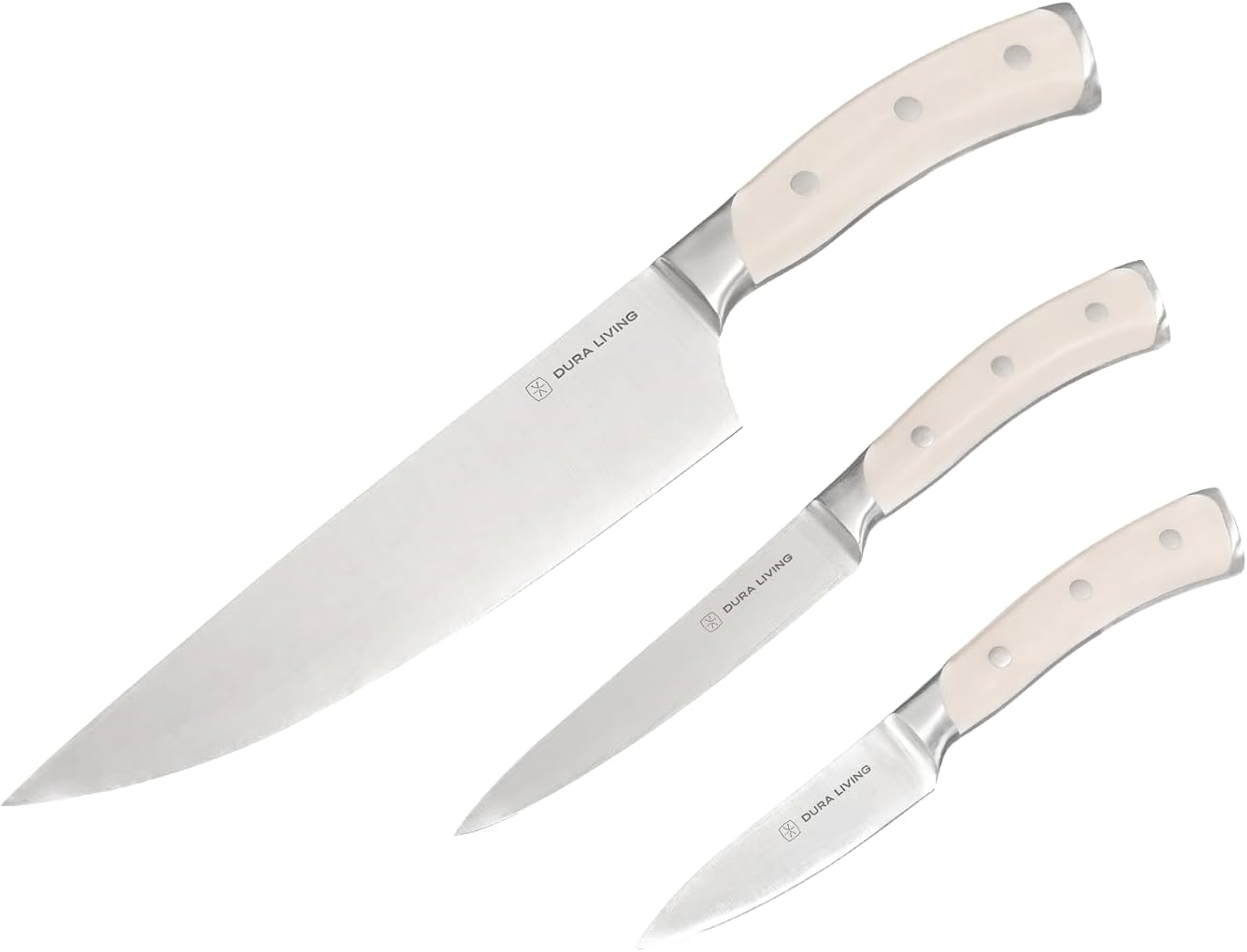 2-Piece Kitchen Knife Set – Ultra Sharp Precision German Stainless Steel Blades, 5” Utility & 3.5” Paring Knife with Ergonomic Handles, Multipurpose for Slicing & Peeling, Black Handle