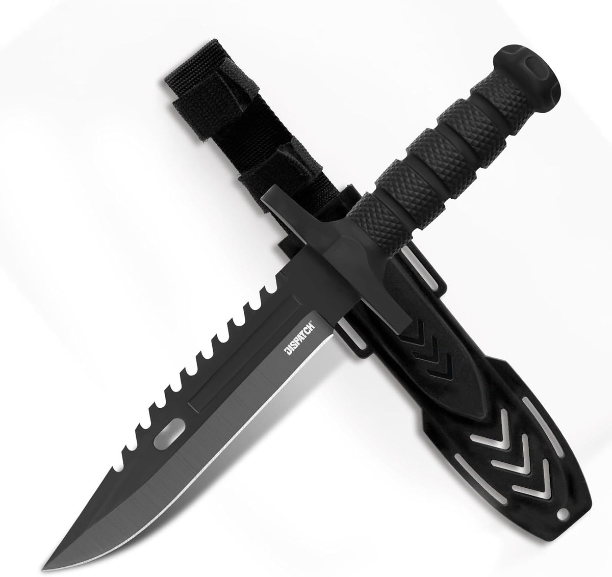 Fixed Blade Hunting Knife with Sheath, 12-inch Survival Knives for Men Tactical Bowie Knife with Non-Slip Handle for Bushcraft, Outdoor Camping