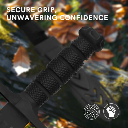 Fixed Blade Hunting Knife with Sheath, 12-inch Survival Knives for Men Tactical Bowie Knife with Non-Slip Handle for Bushcraft, Outdoor Camping