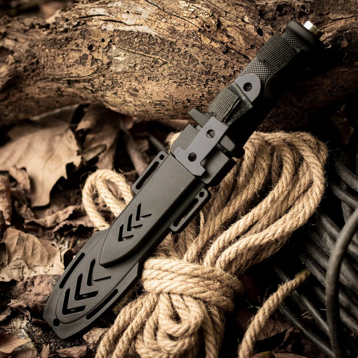 Fixed Blade Hunting Knife with Sheath, 12-inch Survival Knives for Men Tactical Bowie Knife with Non-Slip Handle for Bushcraft, Outdoor Camping