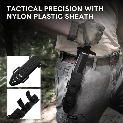 Fixed Blade Hunting Knife with Sheath, 12-inch Survival Knives for Men Tactical Bowie Knife with Non-Slip Handle for Bushcraft, Outdoor Camping