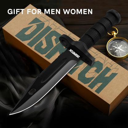 Fixed Blade Hunting Knife with Sheath, 12-inch Survival Knives for Men Tactical Bowie Knife with Non-Slip Handle for Bushcraft, Outdoor Camping