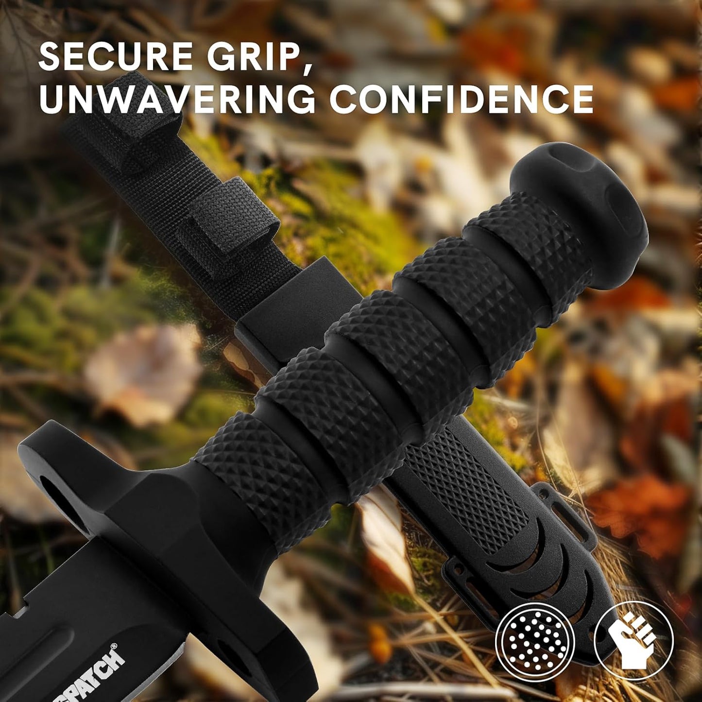 Fixed Blade Hunting Knife with Sheath, 12-inch Survival Knives for Men Tactical Bowie Knife with Non-Slip Handle for Bushcraft, Outdoor Camping