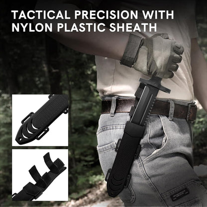Fixed Blade Hunting Knife with Sheath, 12-inch Survival Knives for Men Tactical Bowie Knife with Non-Slip Handle for Bushcraft, Outdoor Camping