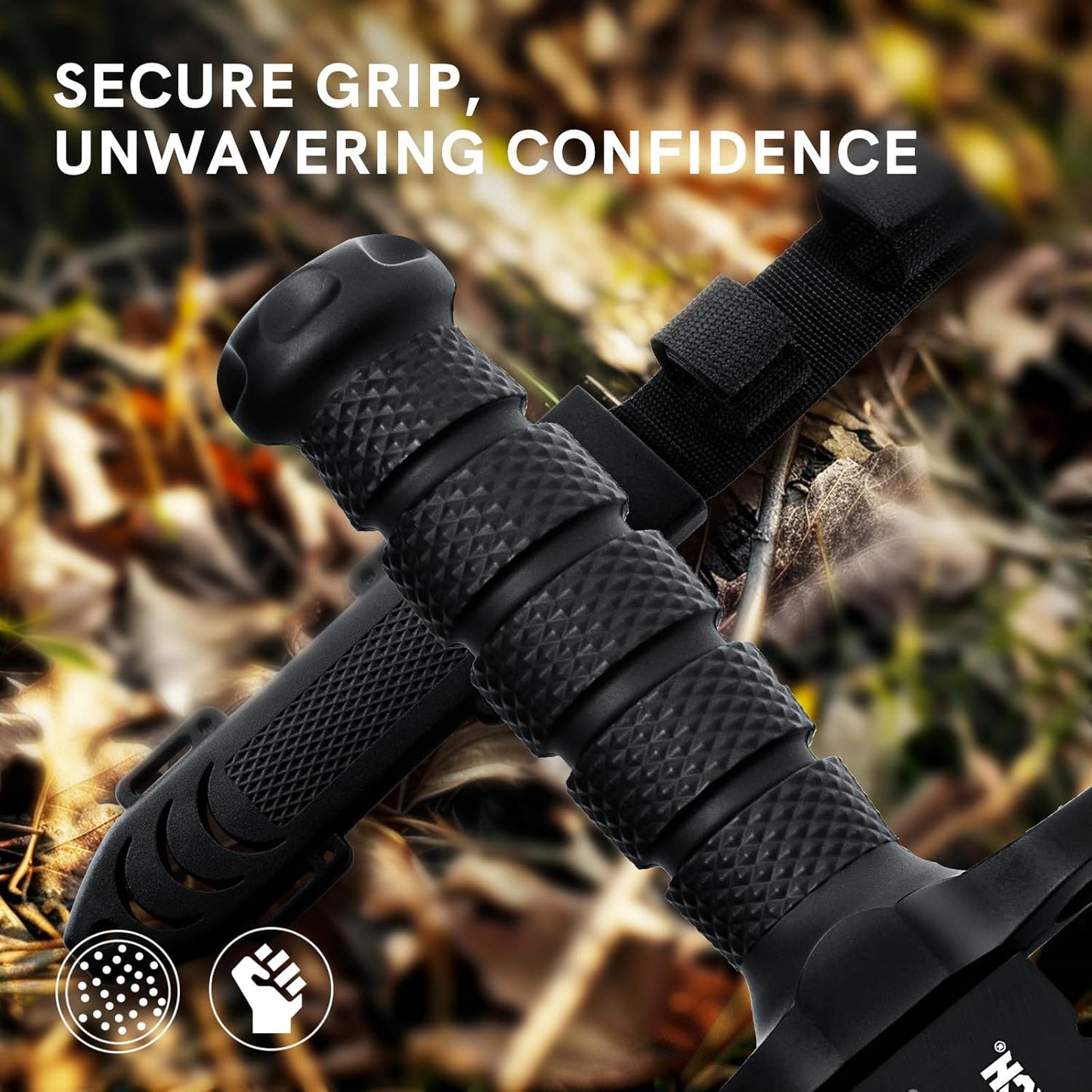Fixed Blade Hunting Knife with Sheath, 12-inch Survival Knives for Men Tactical Bowie Knife with Non-Slip Handle for Bushcraft, Outdoor Camping