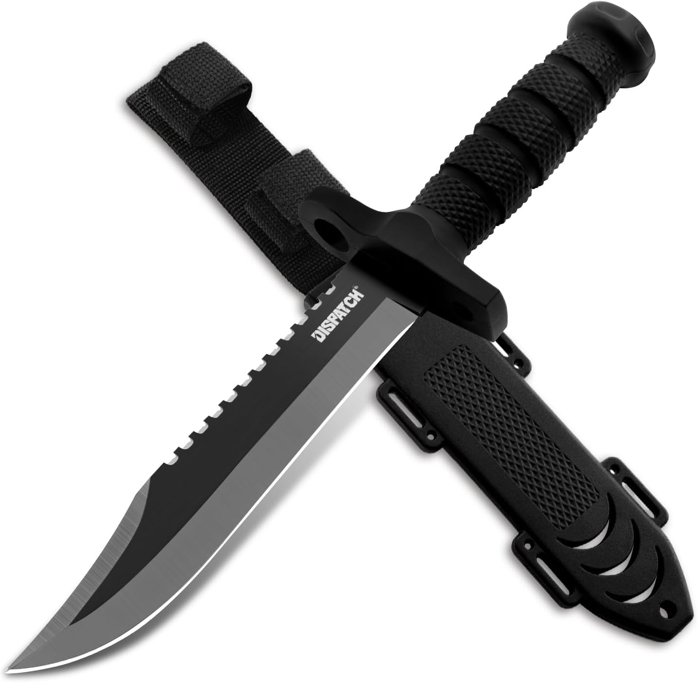 Fixed Blade Hunting Knife with Sheath, 12-inch Survival Knives for Men Tactical Bowie Knife with Non-Slip Handle for Bushcraft, Outdoor Camping