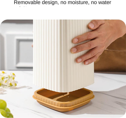 Universal Knife Block without Knives Space-Saving Knife Block Multi-Slot Holder For Kitchen Countertop Secure Stand(Beige)
