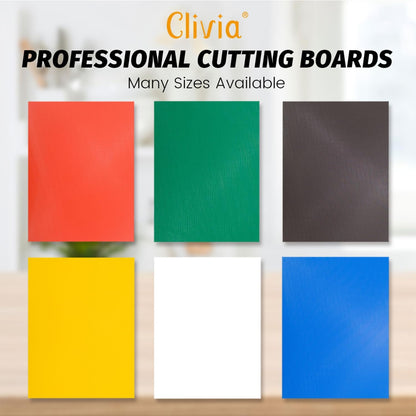 CMI Commercial Grade Cutting Board for Kitchens,Cutting Board Set,Plastic Chopping Board,18 x 12 x 1/2 Inch, Multi-Color 6 of Pack Set,NSF Certified,for Vegetable Meat or Cheese
