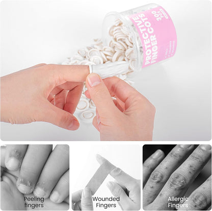 Professional Rubber Finger Cots, Anti-Static Medium Finger Cover, Disposable Rubber Finger Protectors for Offices, Kitchens, and More - Protective Guards Labor Protection Finger Guards (300PCS)