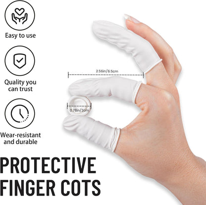 Professional Rubber Finger Cots, Anti-Static Medium Finger Cover, Disposable Rubber Finger Protectors for Offices, Kitchens, and More - Protective Guards Labor Protection Finger Guards (300PCS)