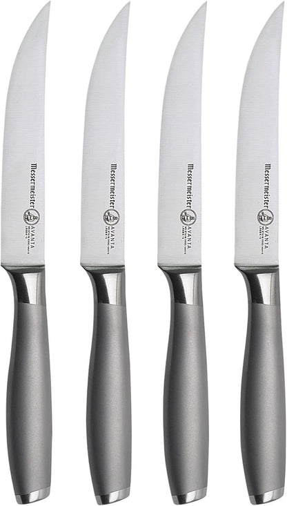 Avanta Forged 5” Fine Edge Steak Knife Set - German X50 Stainless Steel - Rust Resistant & Easy to Maintain - Includes 4 Steak Knives