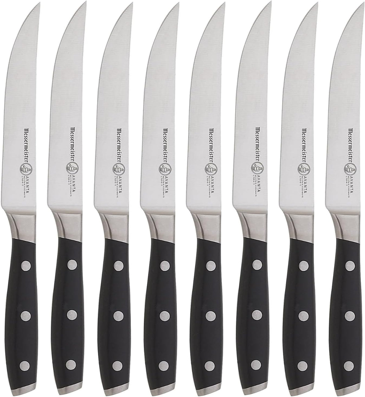 Avanta Forged 5” Fine Edge Steak Knife Set - German X50 Stainless Steel - Rust Resistant & Easy to Maintain - Includes 4 Steak Knives