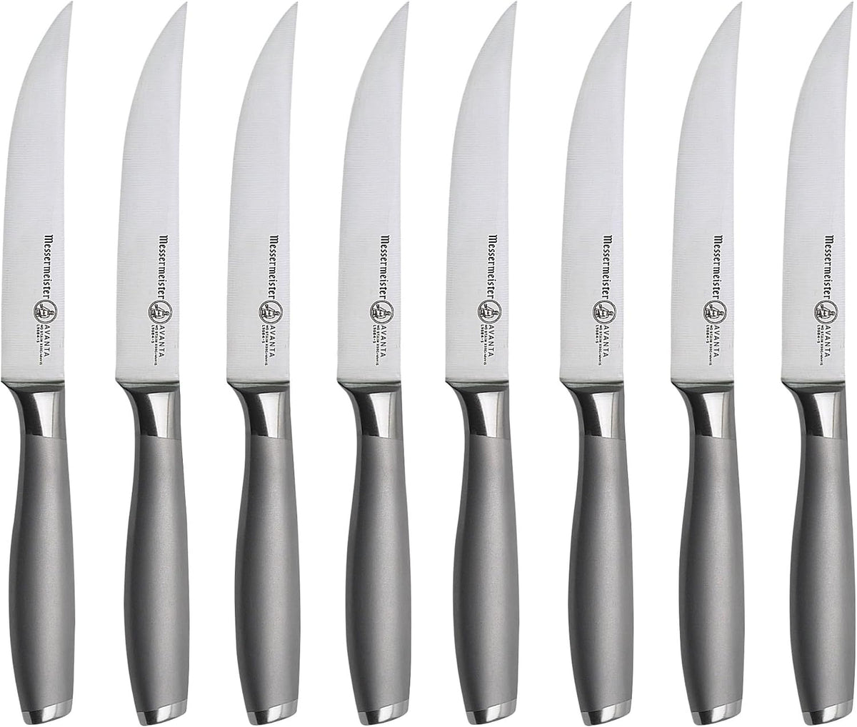 Avanta Forged 5” Fine Edge Steak Knife Set - German X50 Stainless Steel - Rust Resistant & Easy to Maintain - Includes 4 Steak Knives